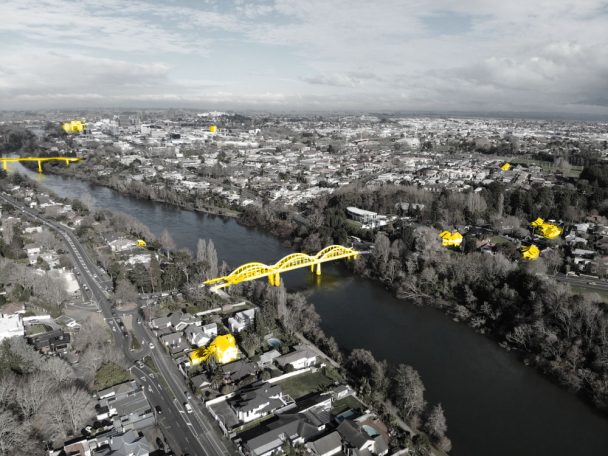 Living in Hamilton NZ birds-eye view
