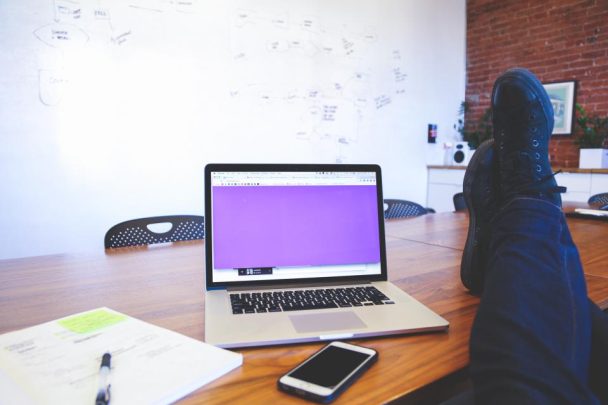Office Space with Laptop